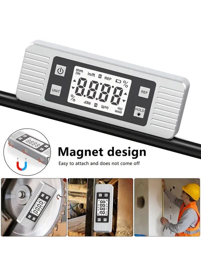 مستوى المنقلة المغناطيسية الرقمية مقياس الميل نطاق 90 درجة شاشة LCD مضاءة خلفياً قطعة واحدة - Image 1